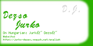 dezso jurko business card